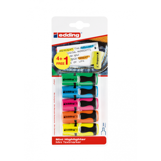 EDDING 7 MINI TEXTMARKER 5ER-VORTEILSPACK