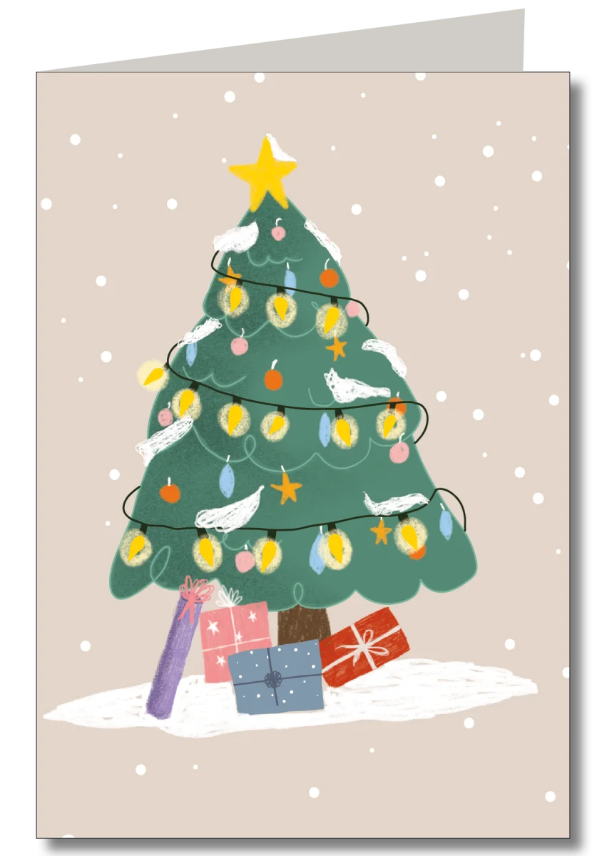 Weihnachtsbaum mit Schutzfolie inkl. Briefumschlag